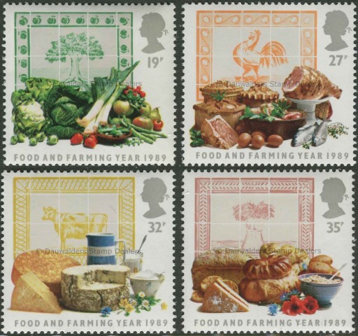 SG1428-1431 Set of 4 1989 Food and Farming