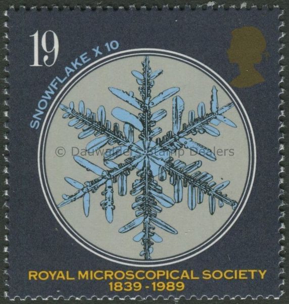 SG1453 19p Snowflake 1989 Microscopes