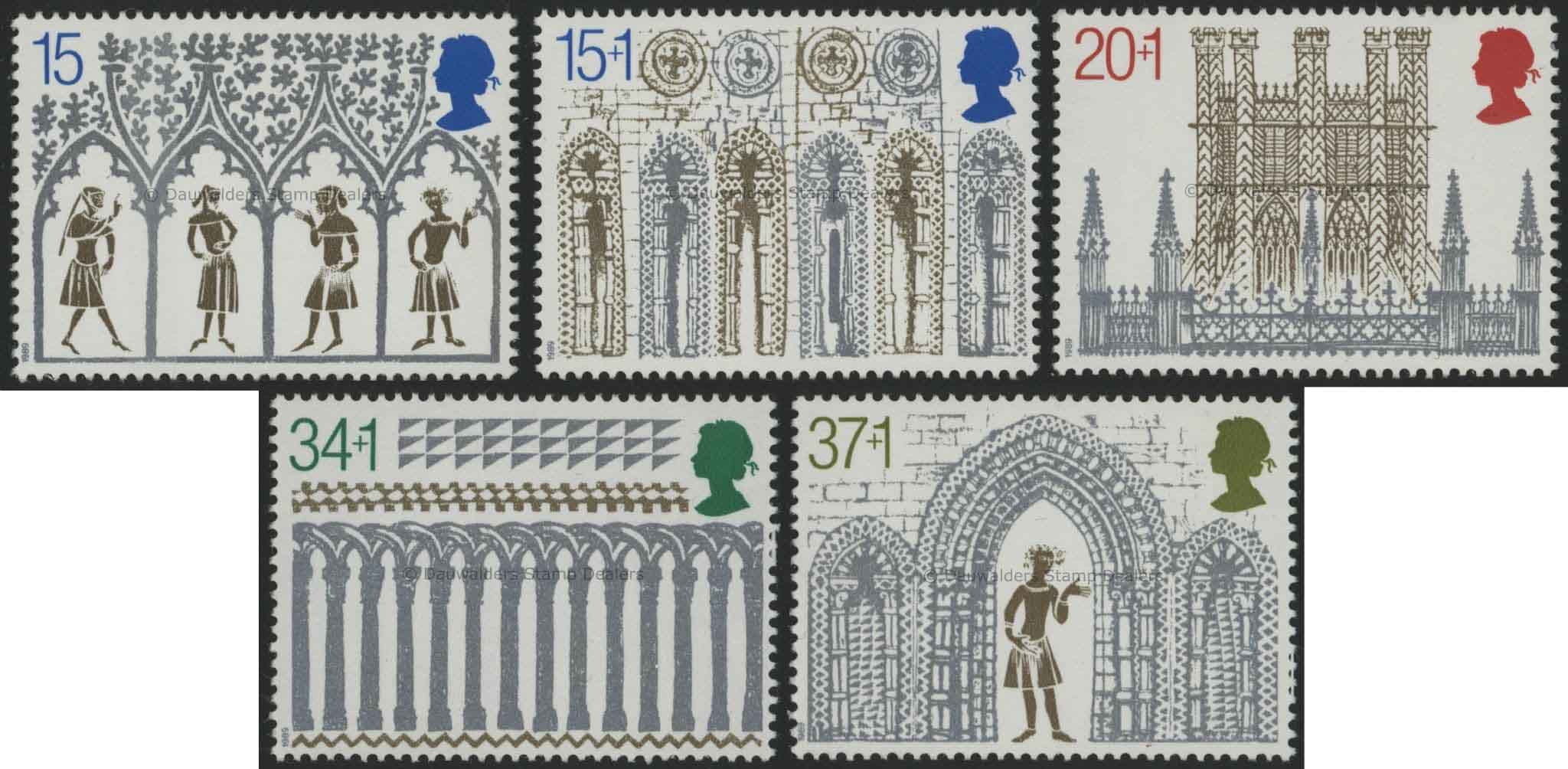 SG1462-1466 Set of 5 1989 Christmas (Ely Cathedral)