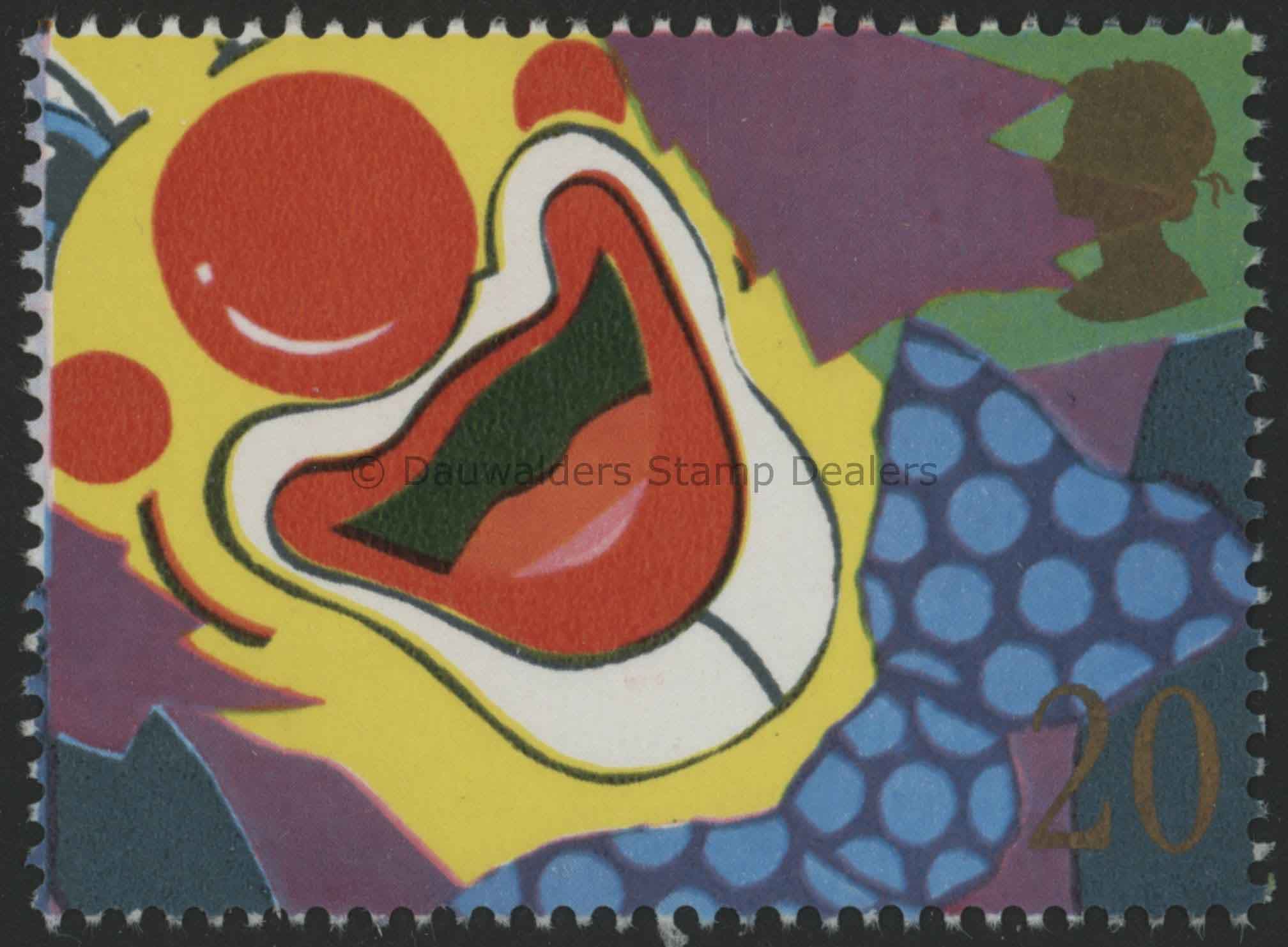 SG1489 20p Clown 1990 Greetings