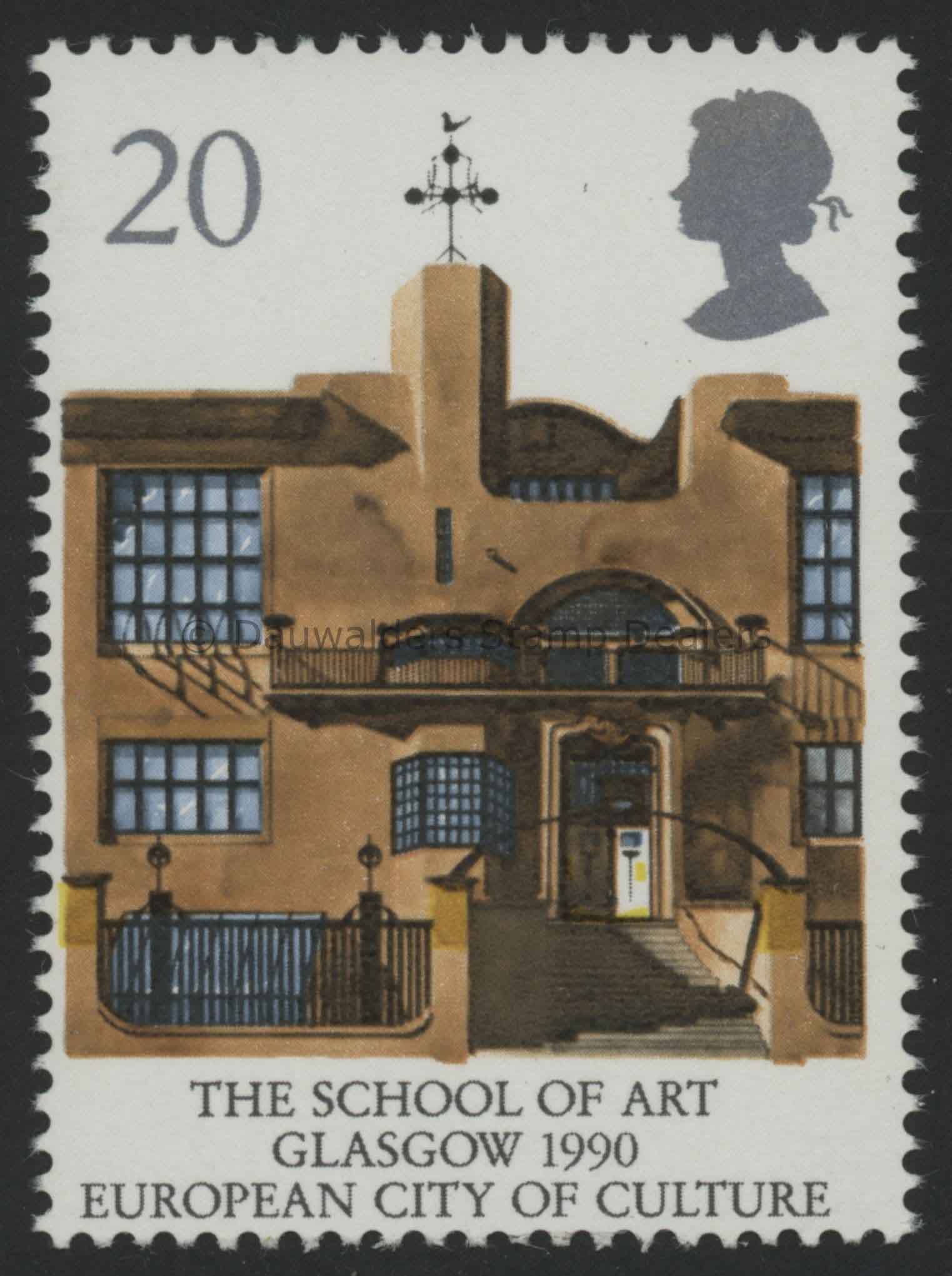 SG1494 20p Glasgow School of Art 1990 Europa