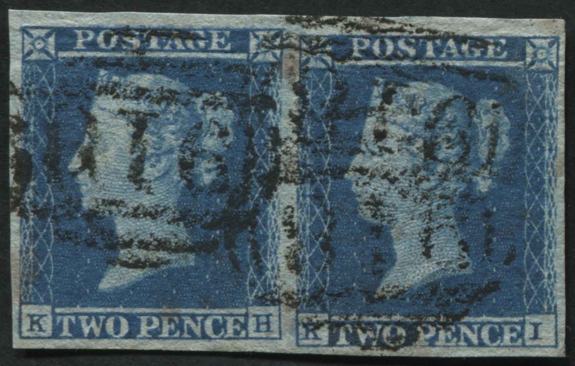 SG15 1841 pair KH-KI with margins all round