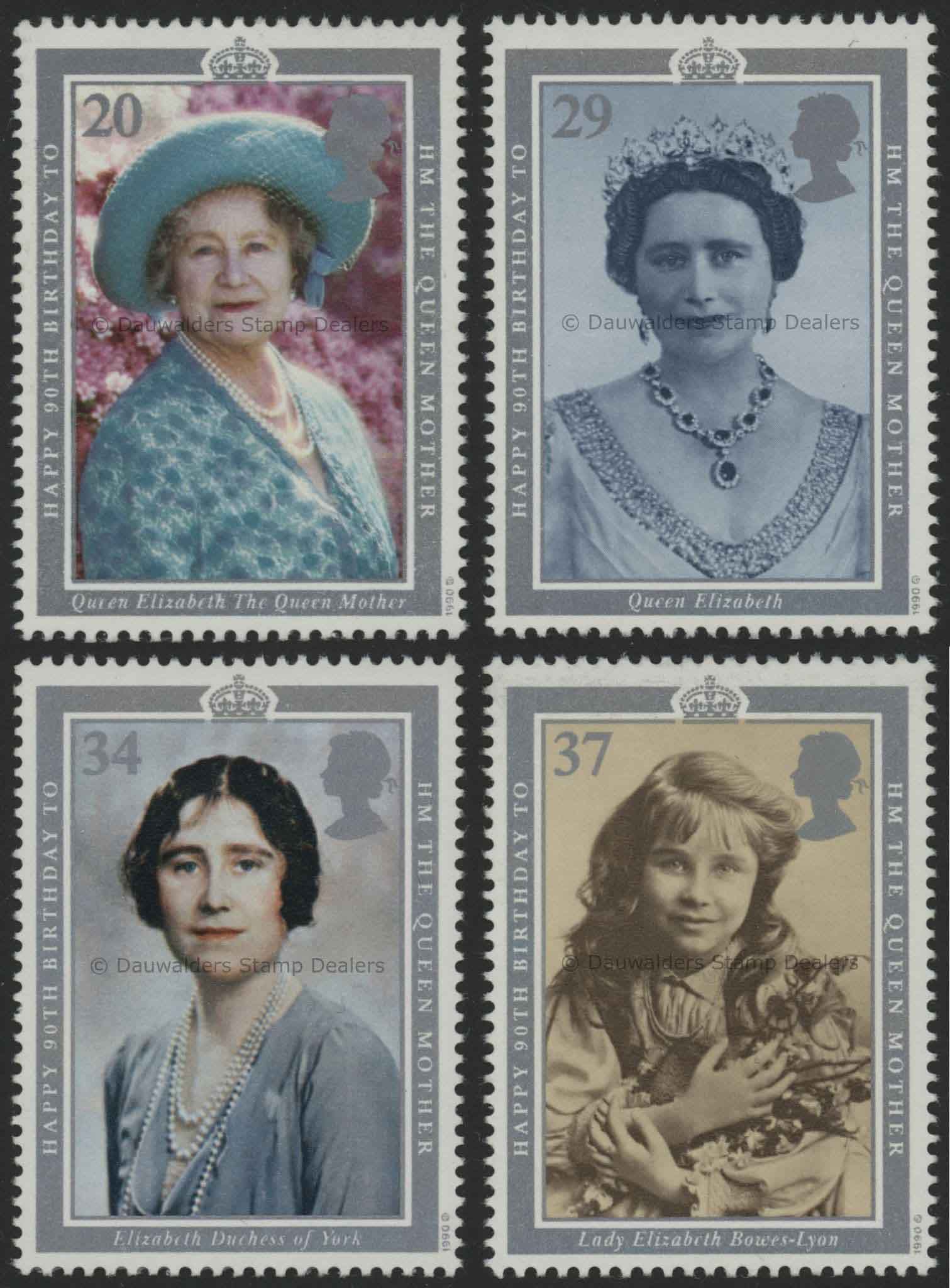 SG1507-1510 Set of 4 1990 Queen Mothers Birthday