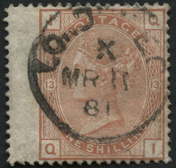 SG151 1/- Orange Brown, v fine London CDS