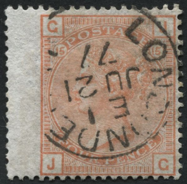 SG152 4d Orange plate 15, a lovely colour, best seen