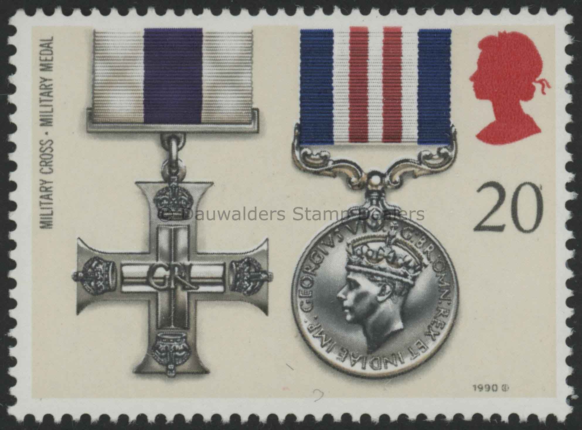 SG1520 20p Military Cross and Medal 1990 Medals