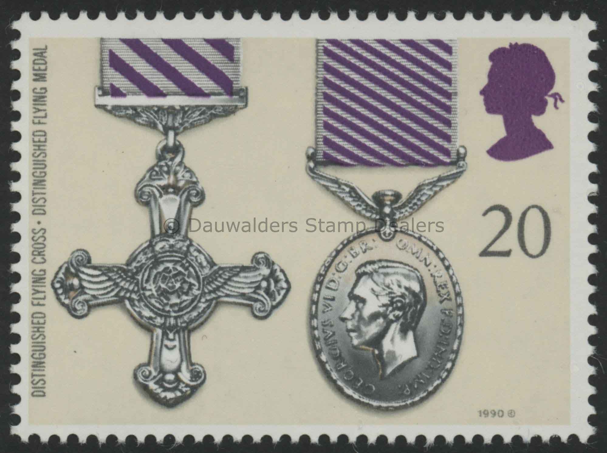 SG1521 20p Flying Cross and Medal 1990 Medals