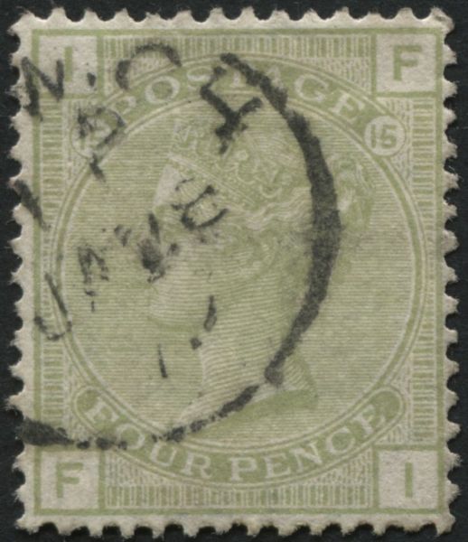 SG153 4d Sage Green v fine, excellent colour of plate 15