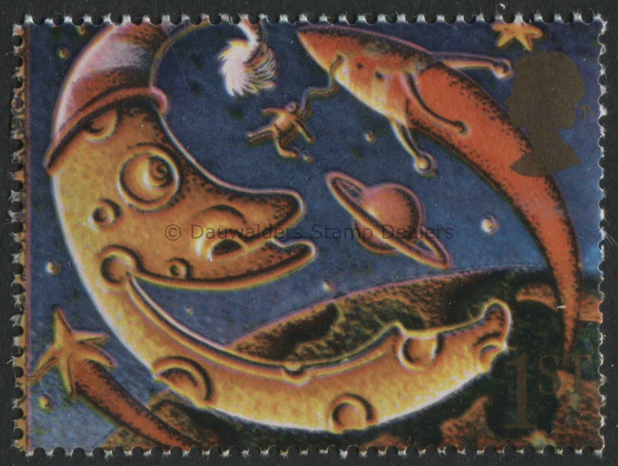 SG1554 1st Man in the Moon 1991 Greetings Smiles In-