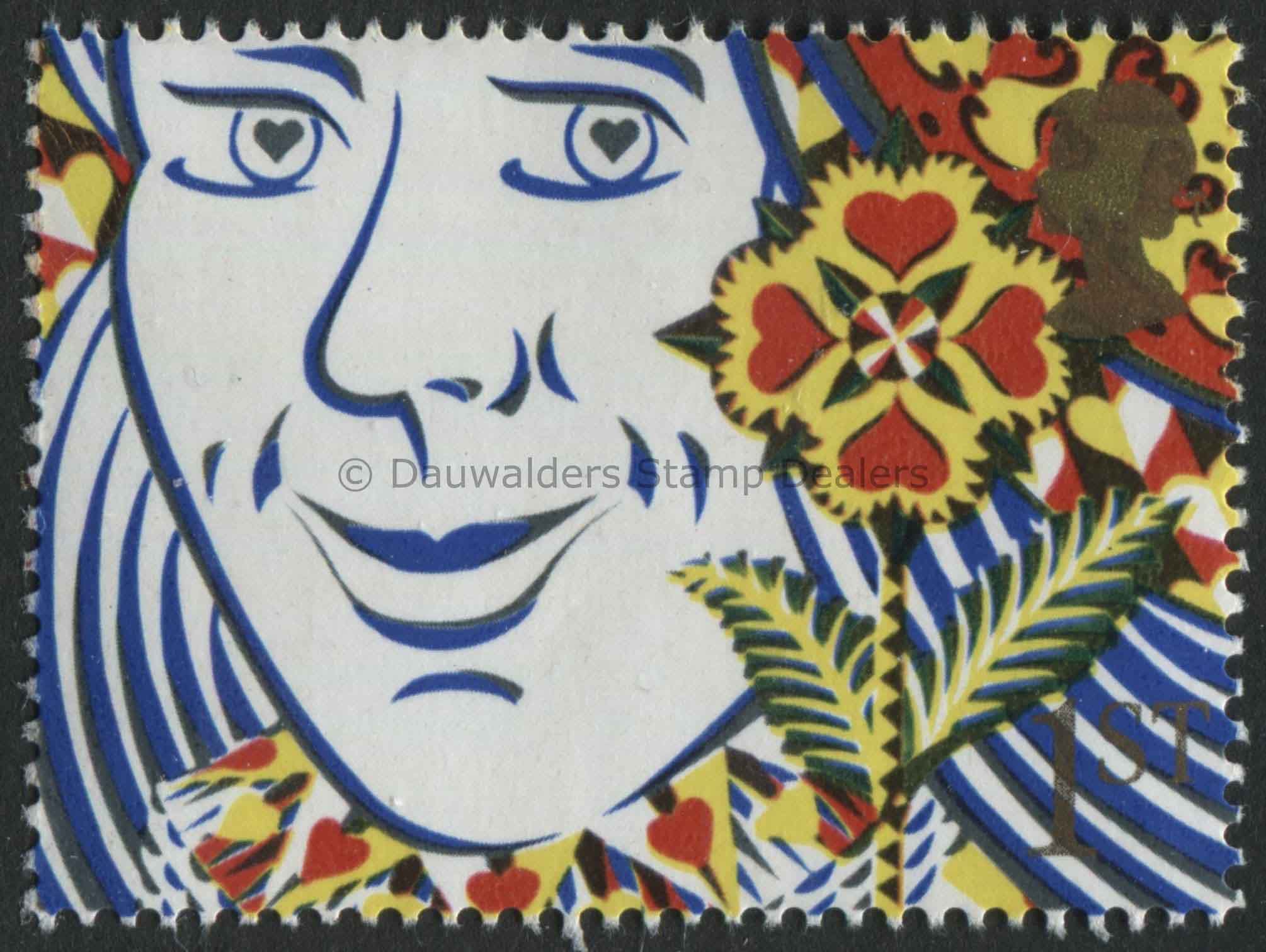 SG1558 1st Queen of Hearts 1991 Greetings Smiles In-