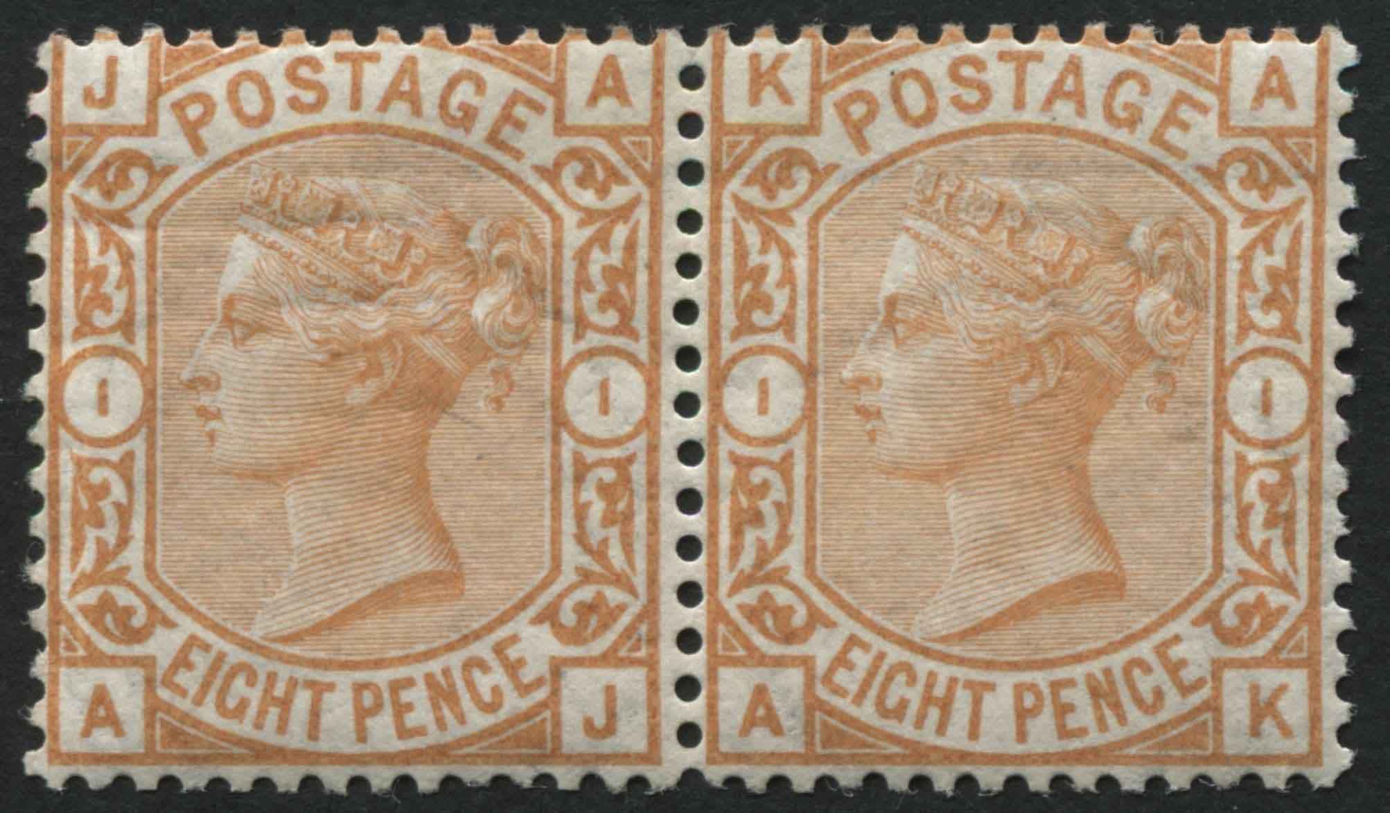 SG156 AJ-AK a beautiful U/M pair with full original gum