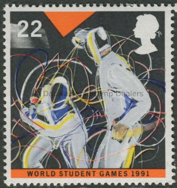 SG1564 22p Fencing 1991 Year of Sport