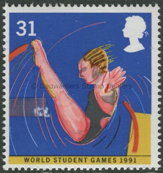 SG1566 31p Diving 1991 Year of Sport