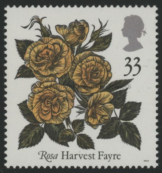 SG1571 33p Harvest Fayre 1991 Roses