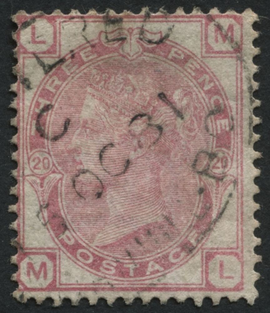 SG158 3d Rose Pl.20 ML October 1881, F/U