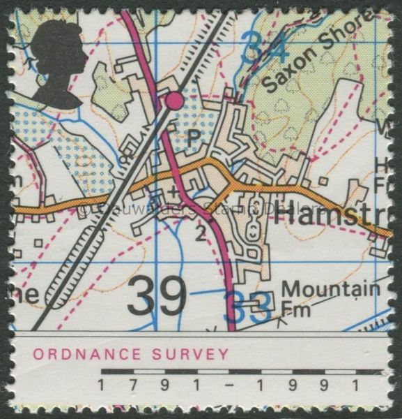 SG1581 39p Map of 1991 1991 Ordnance Survey