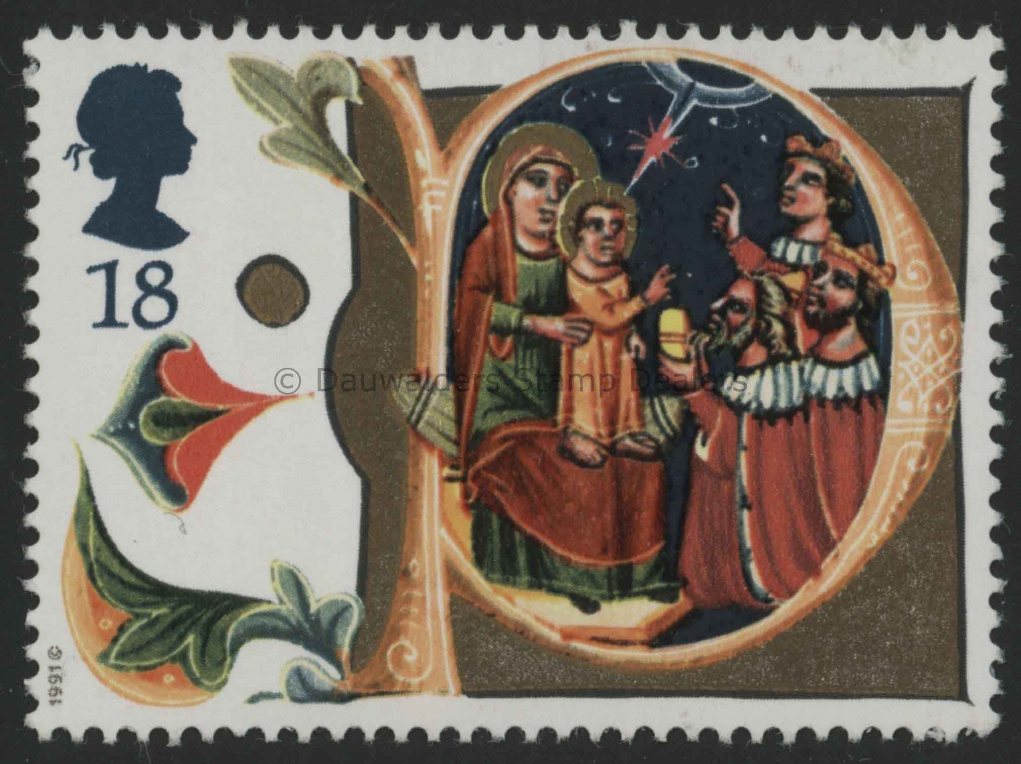 SG1582 18p Adoration of the Magi 1991 Christmas