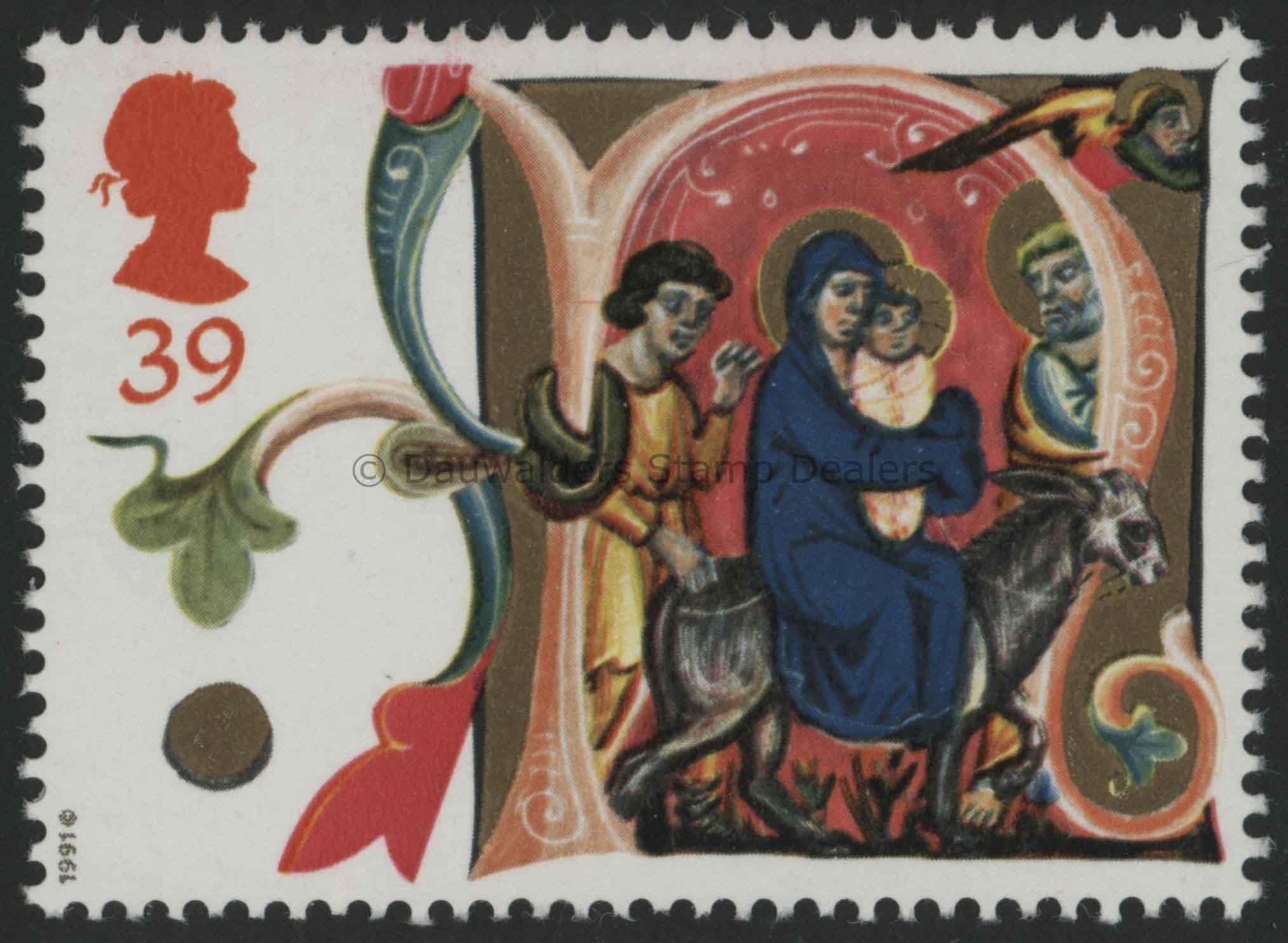 SG1586 39p The Flight of Egypt 1991 Christmas