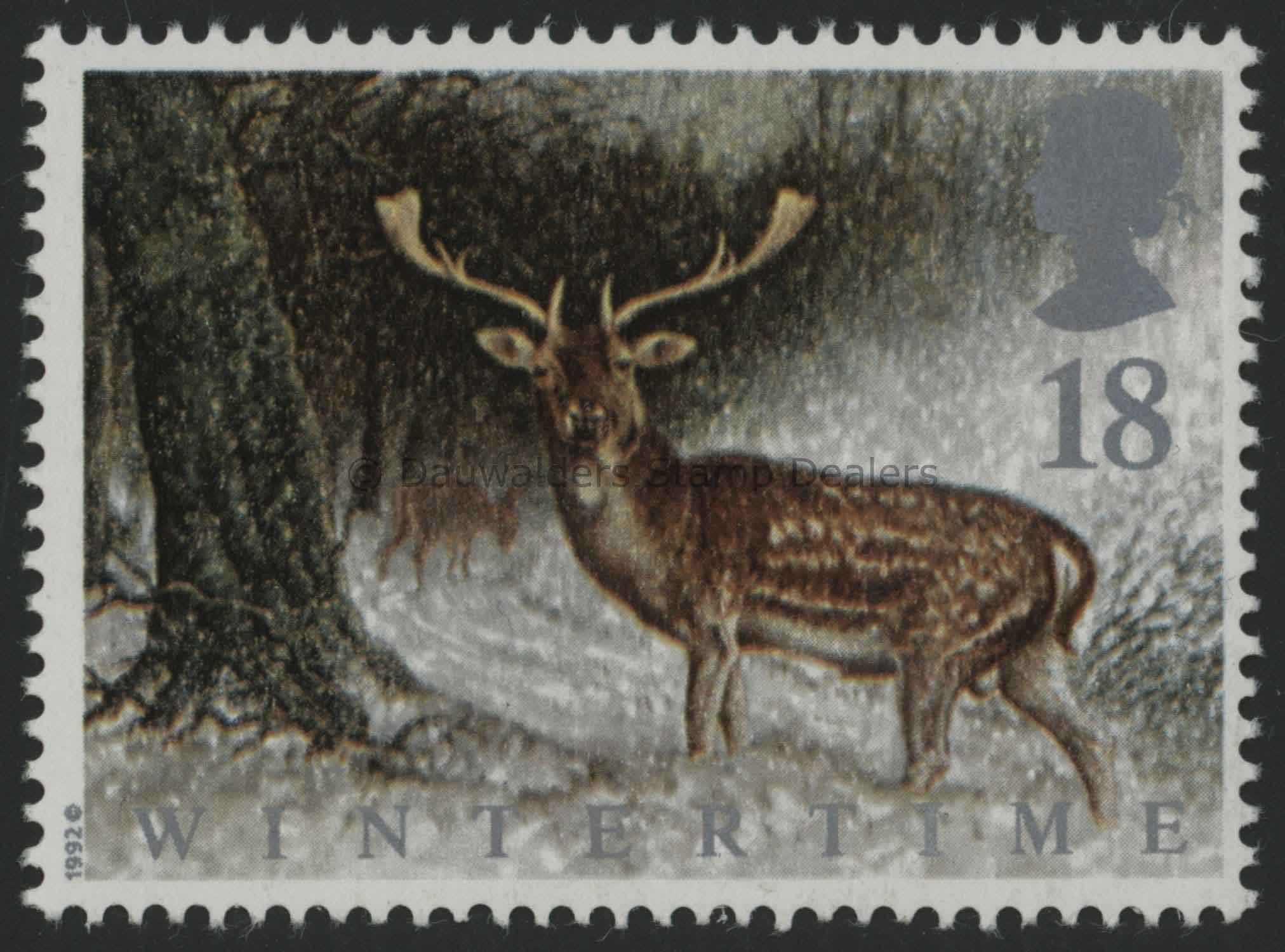 SG1587 18p Stag 1992 Wintertime