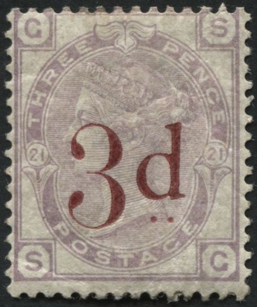 SG159 3d Lilac on Lilac plate 21, fine mint