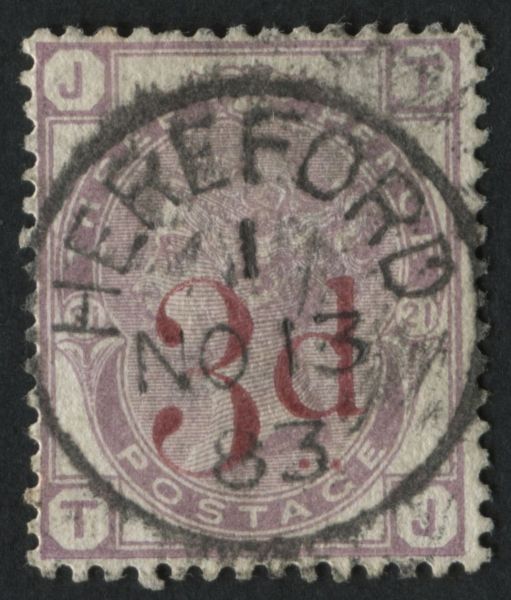 SG159 3d on 3d Lilac with lovely Hereford CDS 13.11.1883