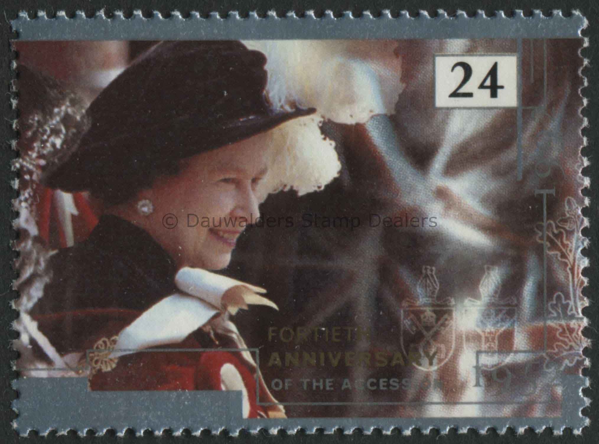 SG1603 24p Multicoloured 1992 40th Anniversary