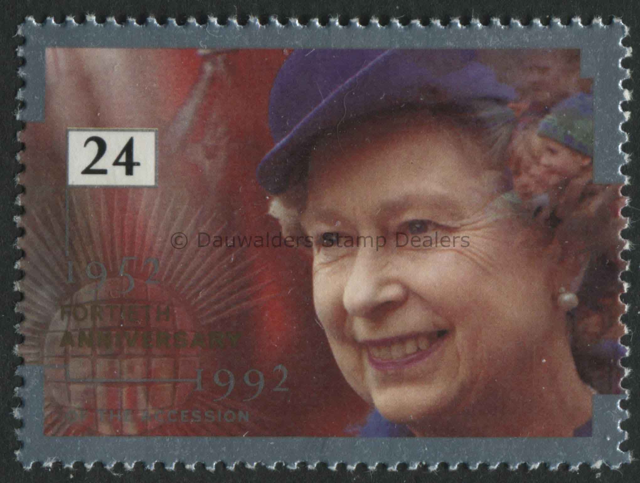 SG1606 24p Multicoloured 1992 40th Anniversary