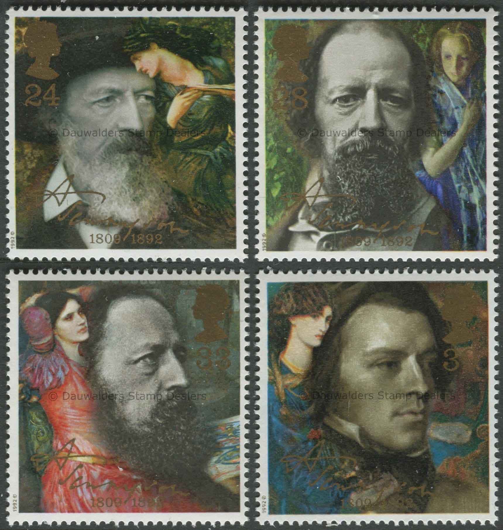 SG1607-1610 Set of 4 1992 Tennyson