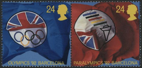 SG1615-16 24p Se-tenant Pair 1992 Europa 92 (Columbus/Olympic)