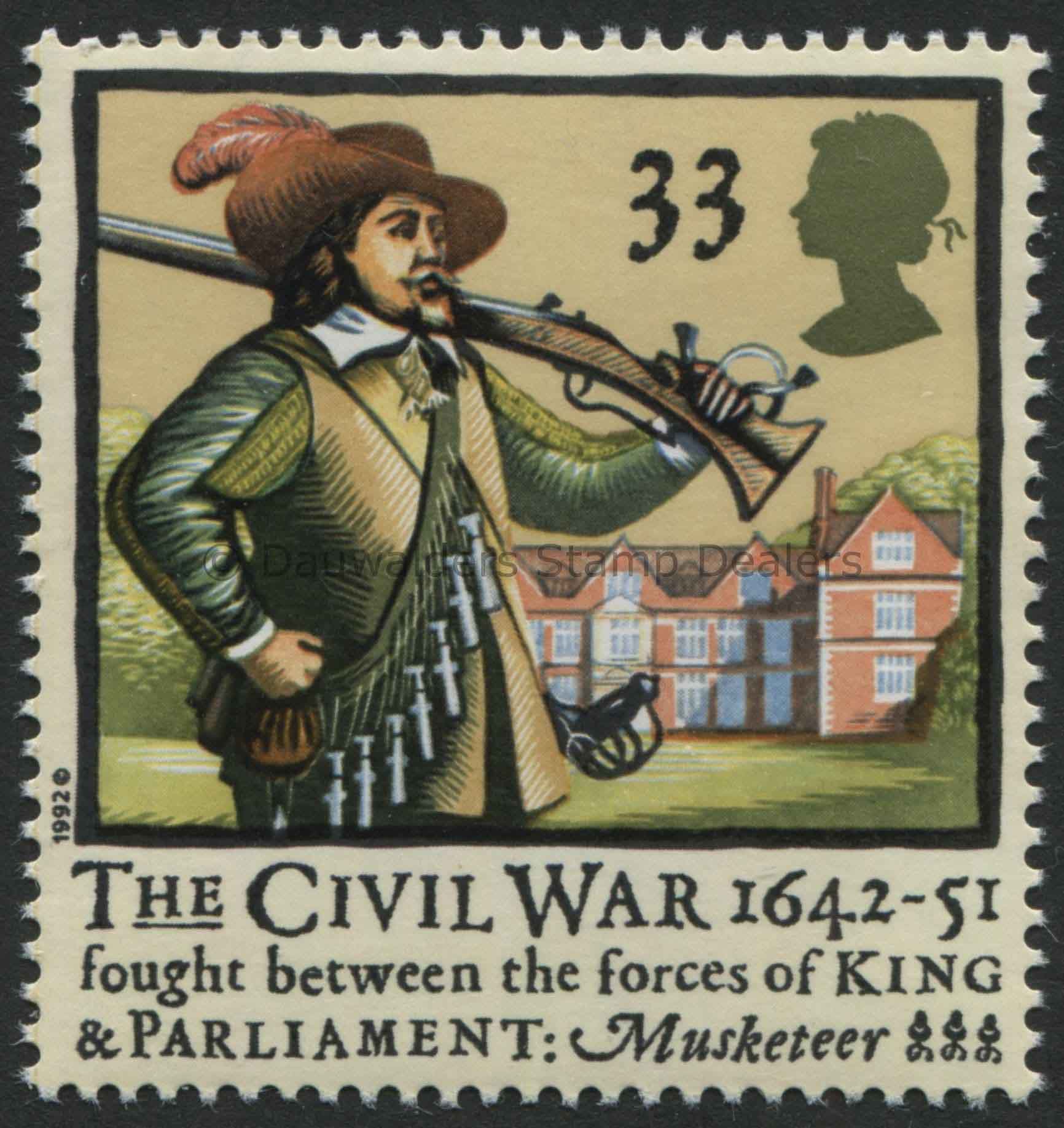 SG1622 33p Musketeer 1992 Civil War