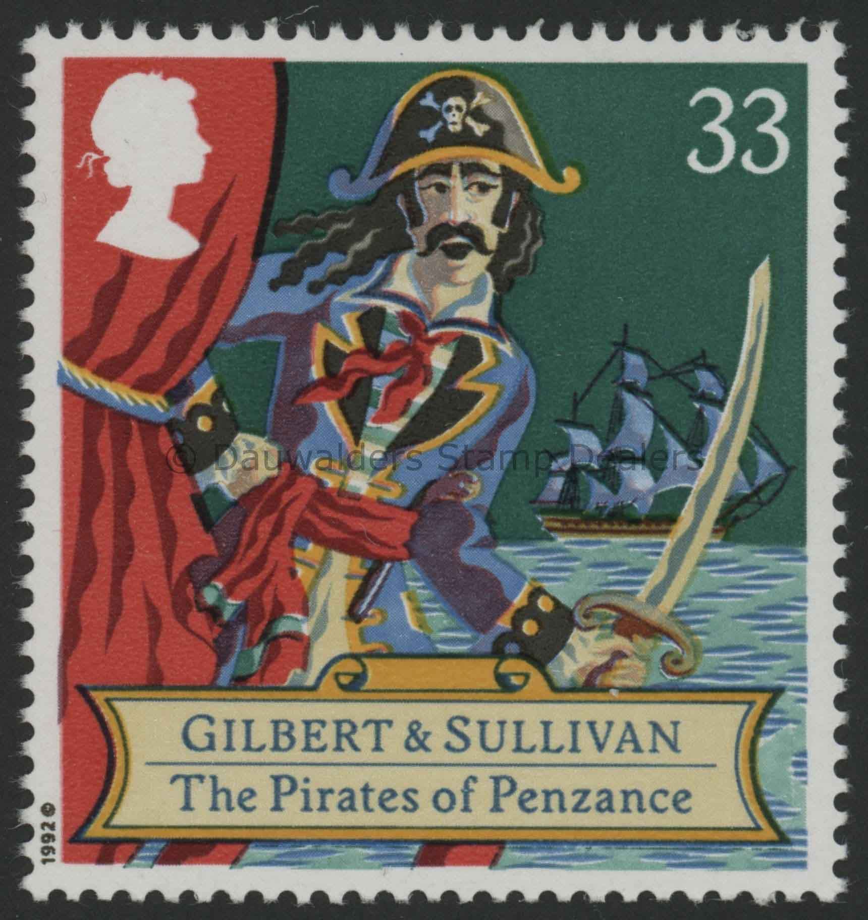 SG1627 33p Pirates of Penzance 1992 Gilbert and Sullivan