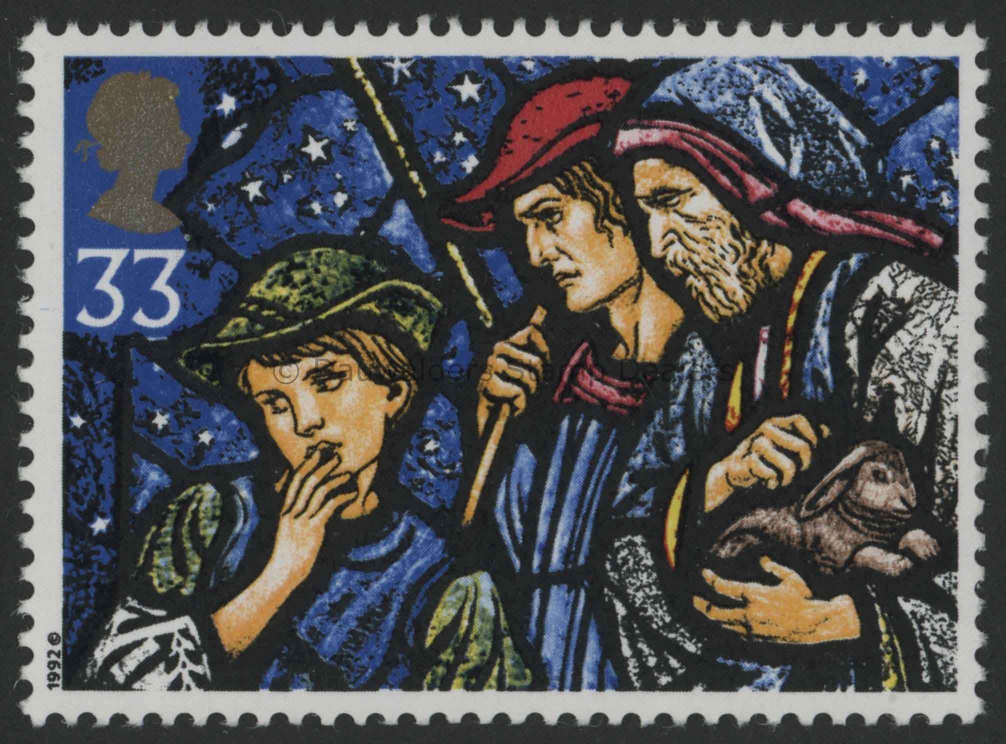 SG1637 33p Three Shepards 1992 Christmas