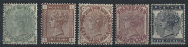 SG164-69 d-5d Set of 5, 2d with trace gum, mounted mint