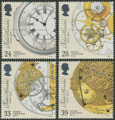 SG1654-1657 Set of 4 1993 Marine Timekeepers