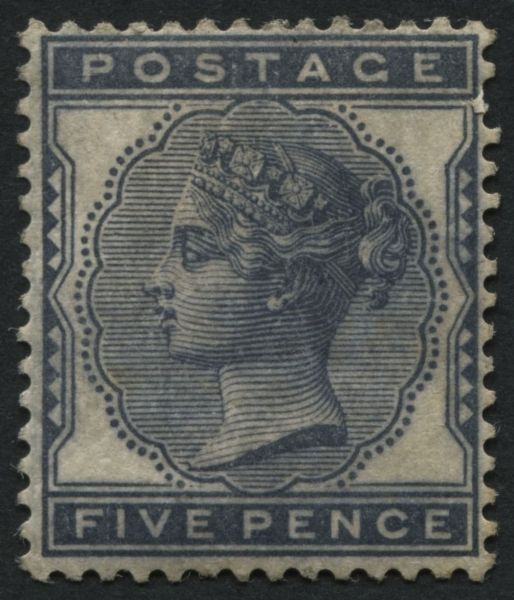 SG169 1880-81 5d Indigo, light overall tone, mounted mint