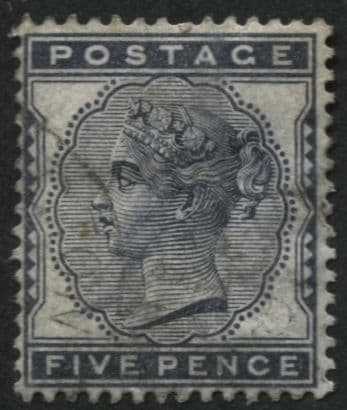 SG169 5d Indigo, v fine cancel