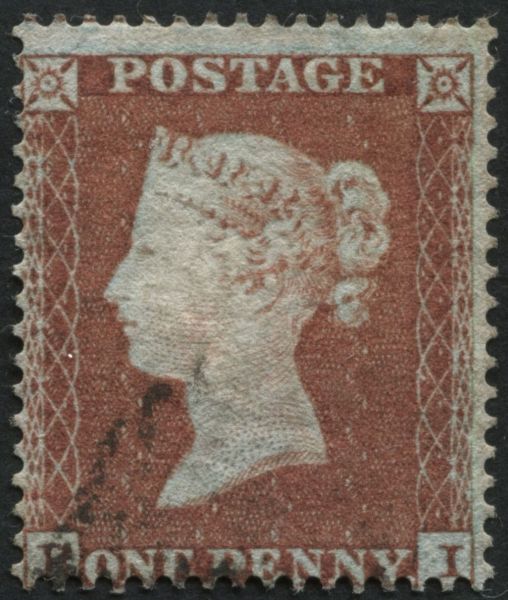 SG17 1d Red Brown RI plate 198, superb used