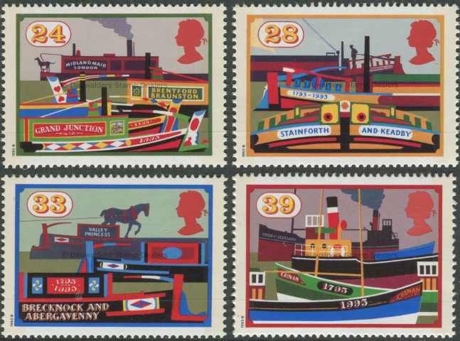 SG1775-1778 Set of 4 1993 Inland Waterways