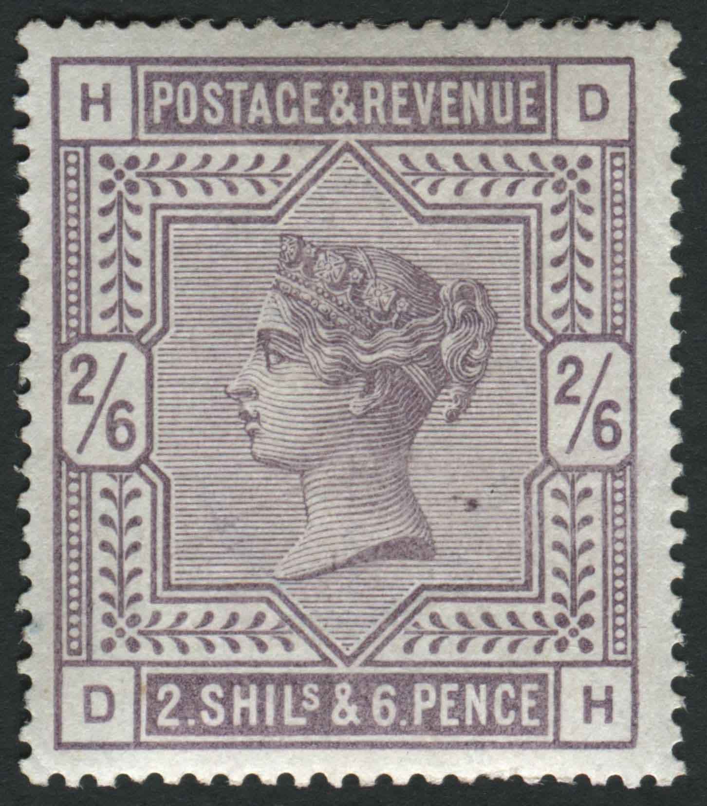 SG178 1883-84 2s6d Lilac DH, tiny mark on front but fine U/M