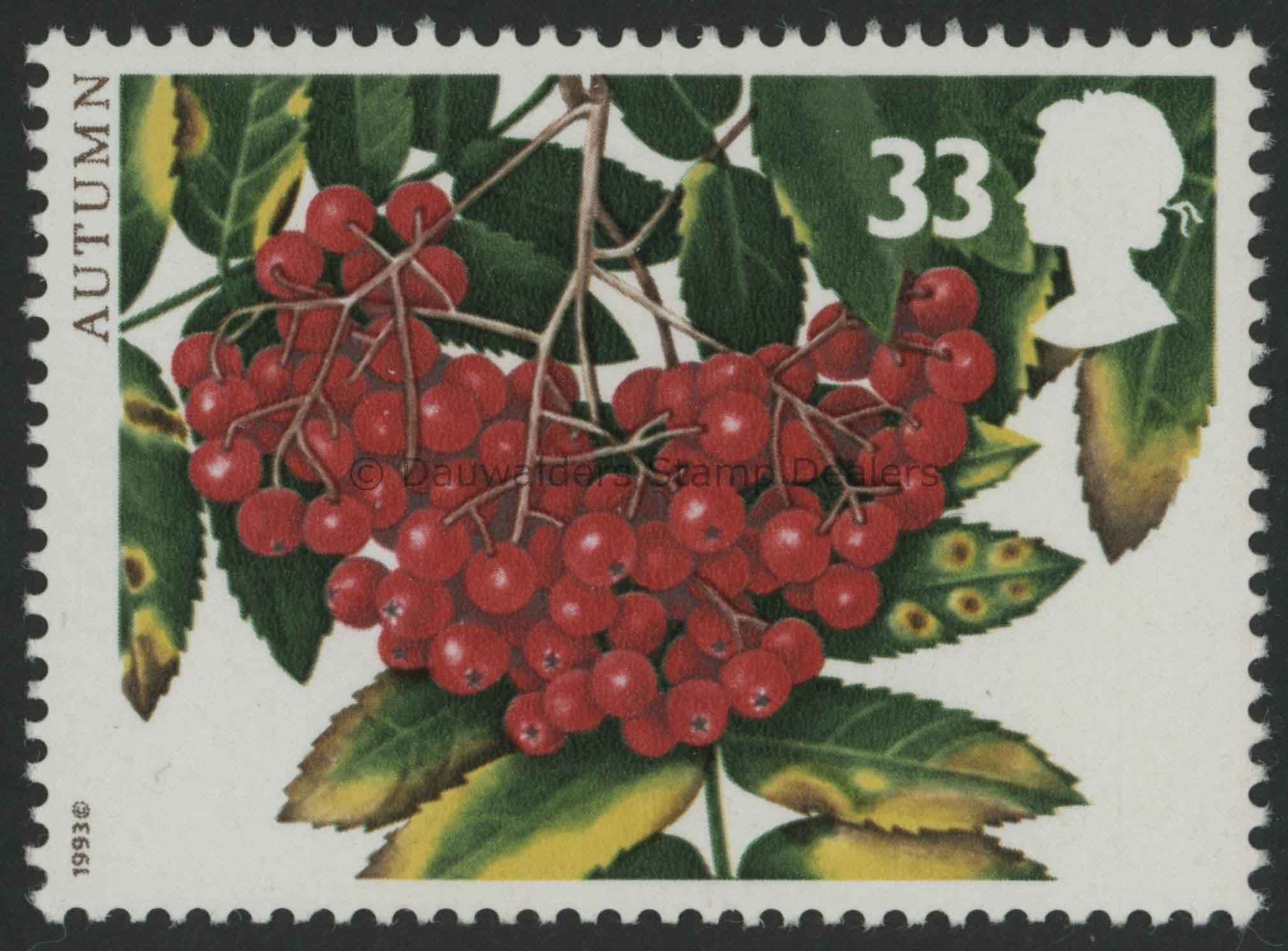 SG1782 33p Rowan 1993 Autumn