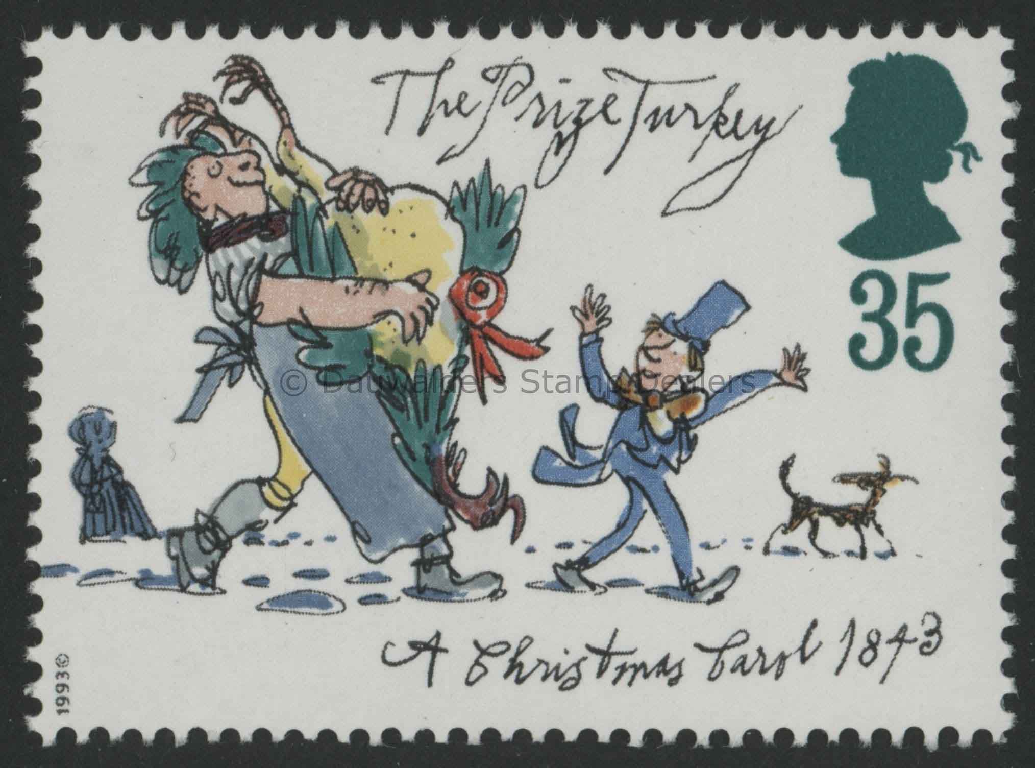 SG1793 35p the Prize Turkey 1993 Christmas 'Christmas Carol'