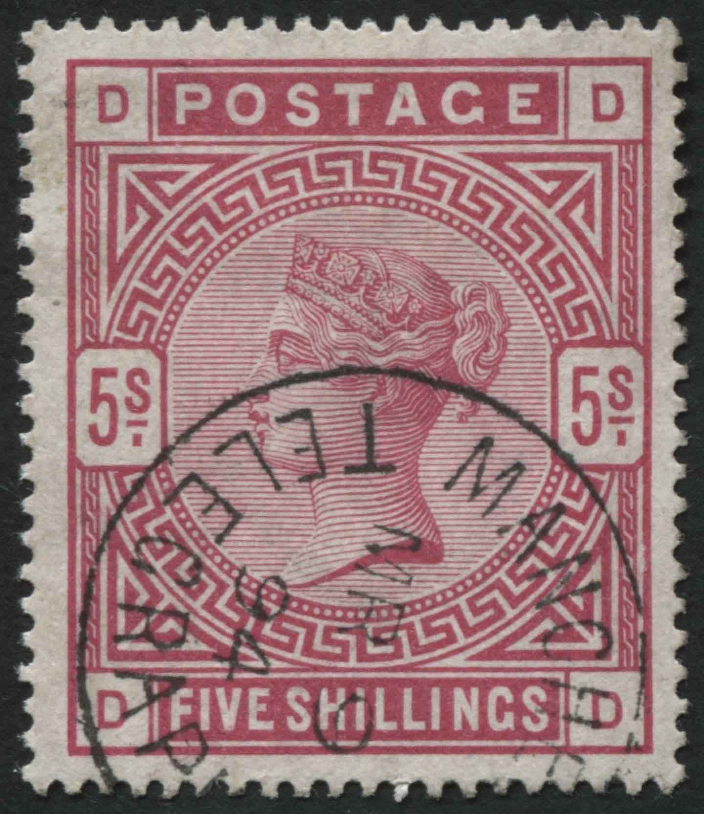 SG180 5/- fine Manchester Telegraphs