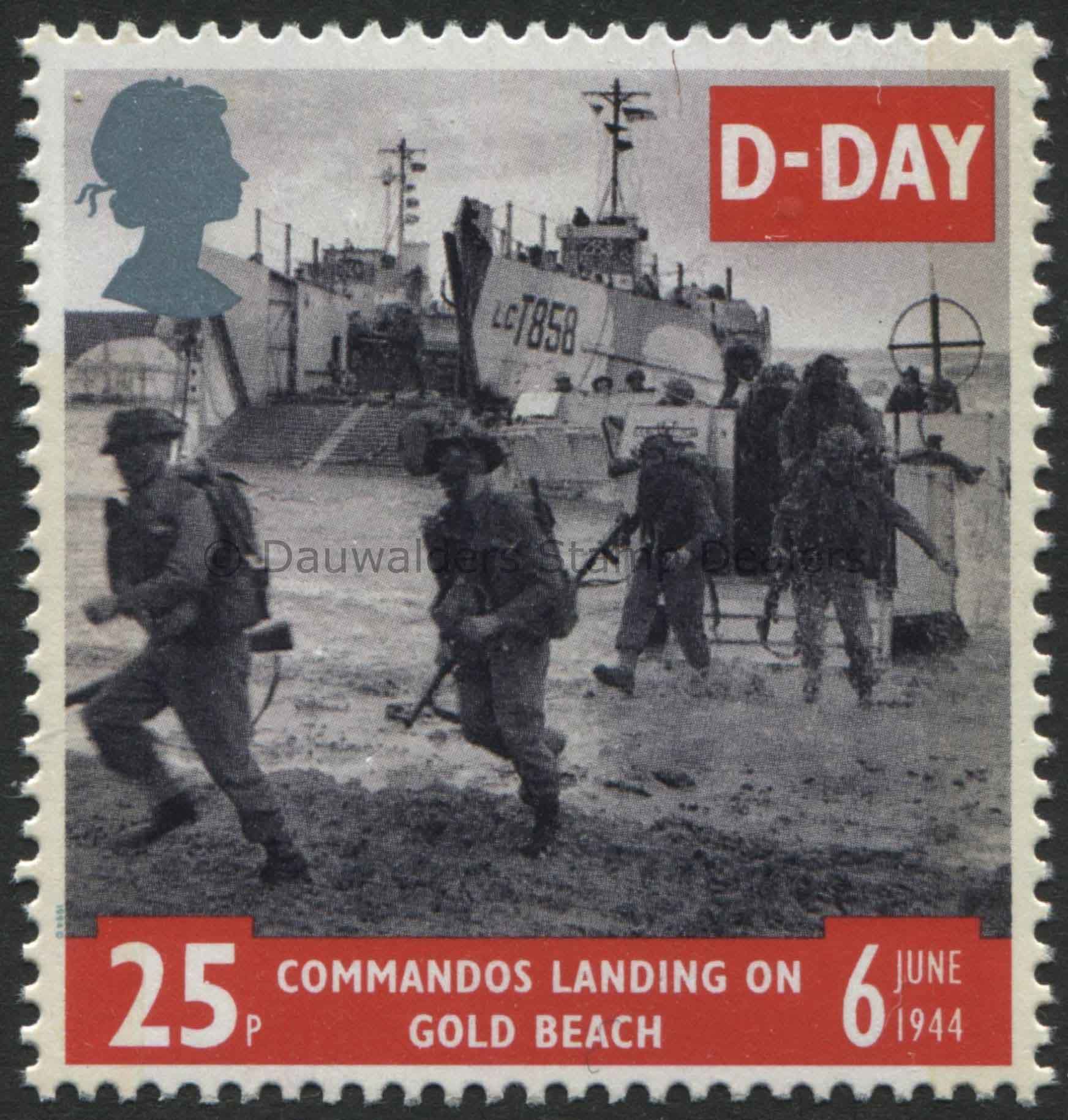 SG1826 25p Gold Beach 1994 50th Anniv. Of D-Day