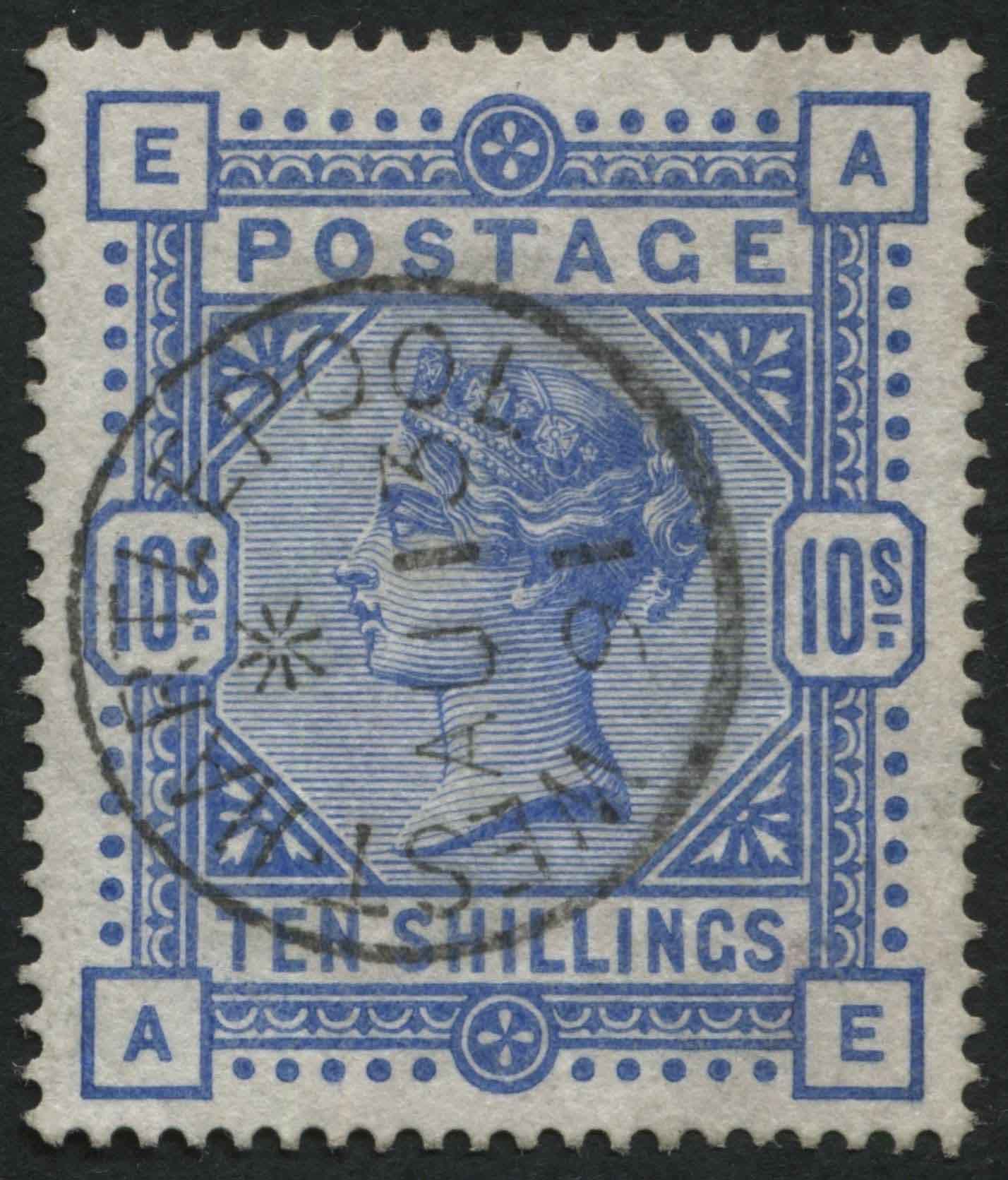 SG183 10/- deep shade, lovely LIVERPOOL cds