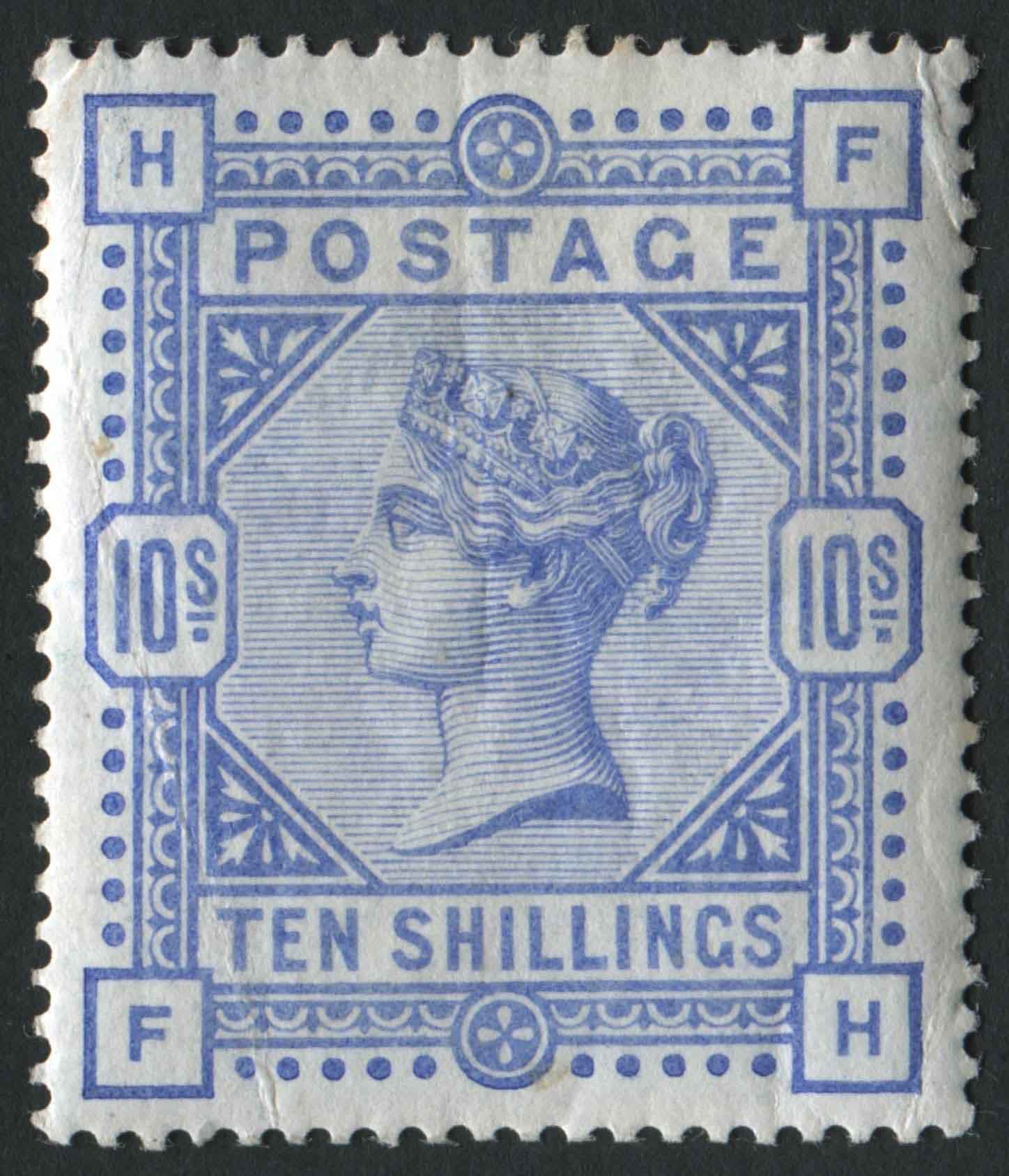 SG183 10/- ultramarine FH fresh mint with almost complete original gum.