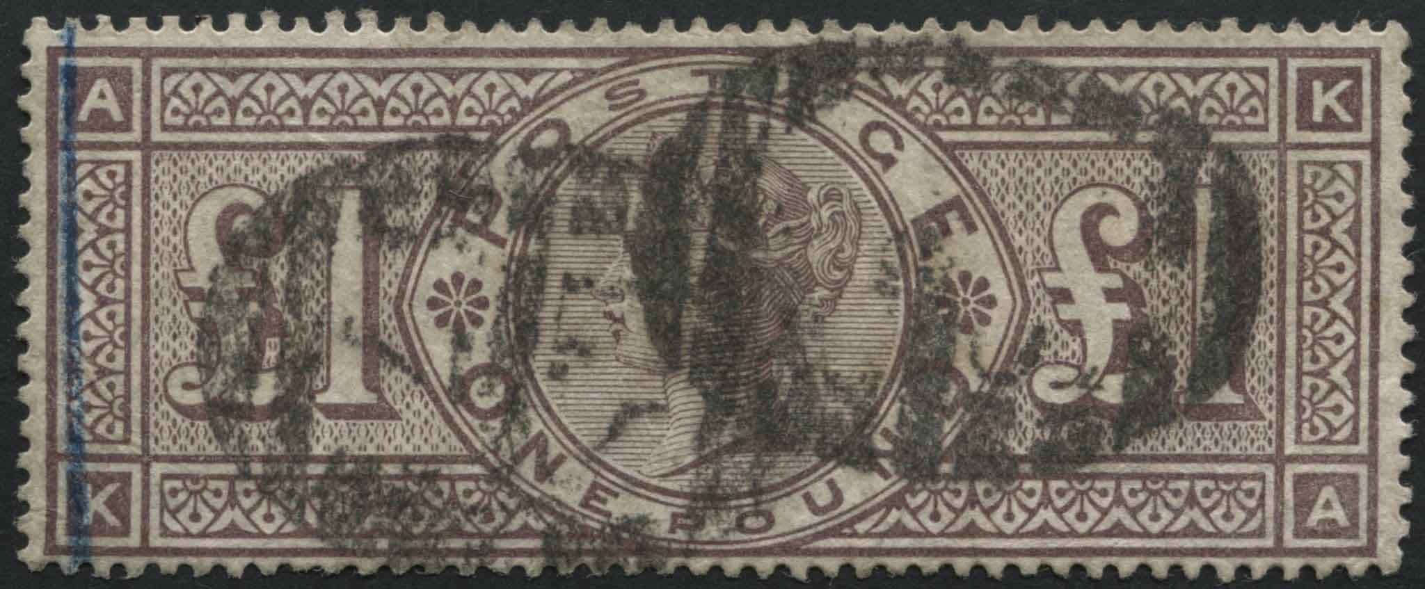 SG185 1 Brown Lilac Wmk Crown, a good sound used example