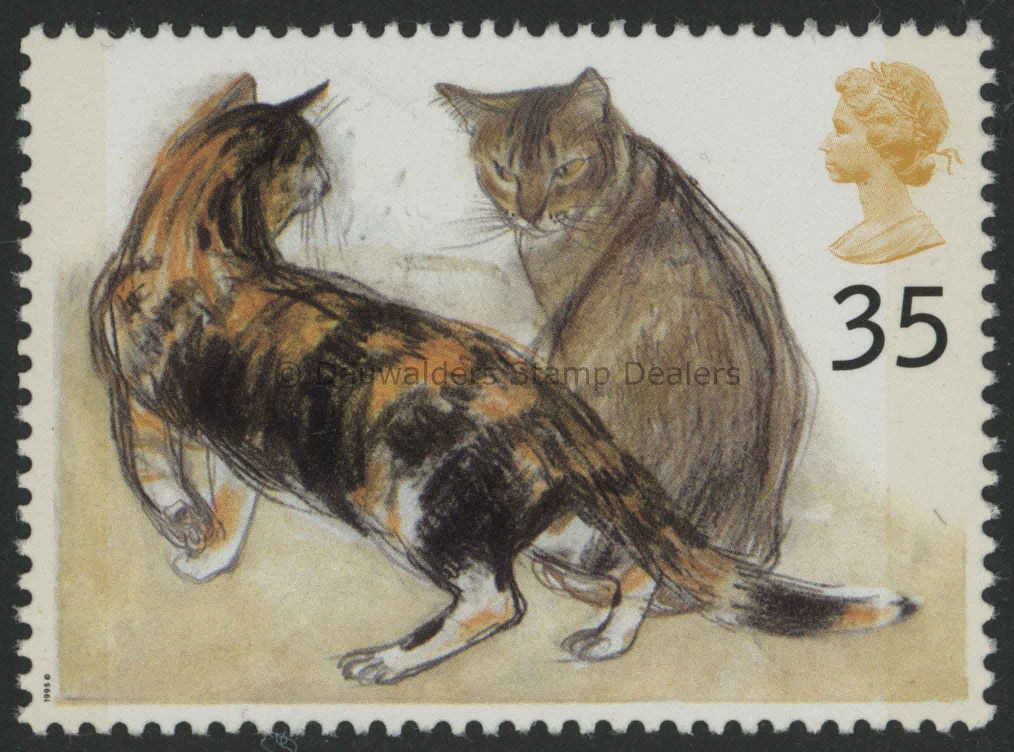 SG1851 35p Tortoise Shell 1995 Cats