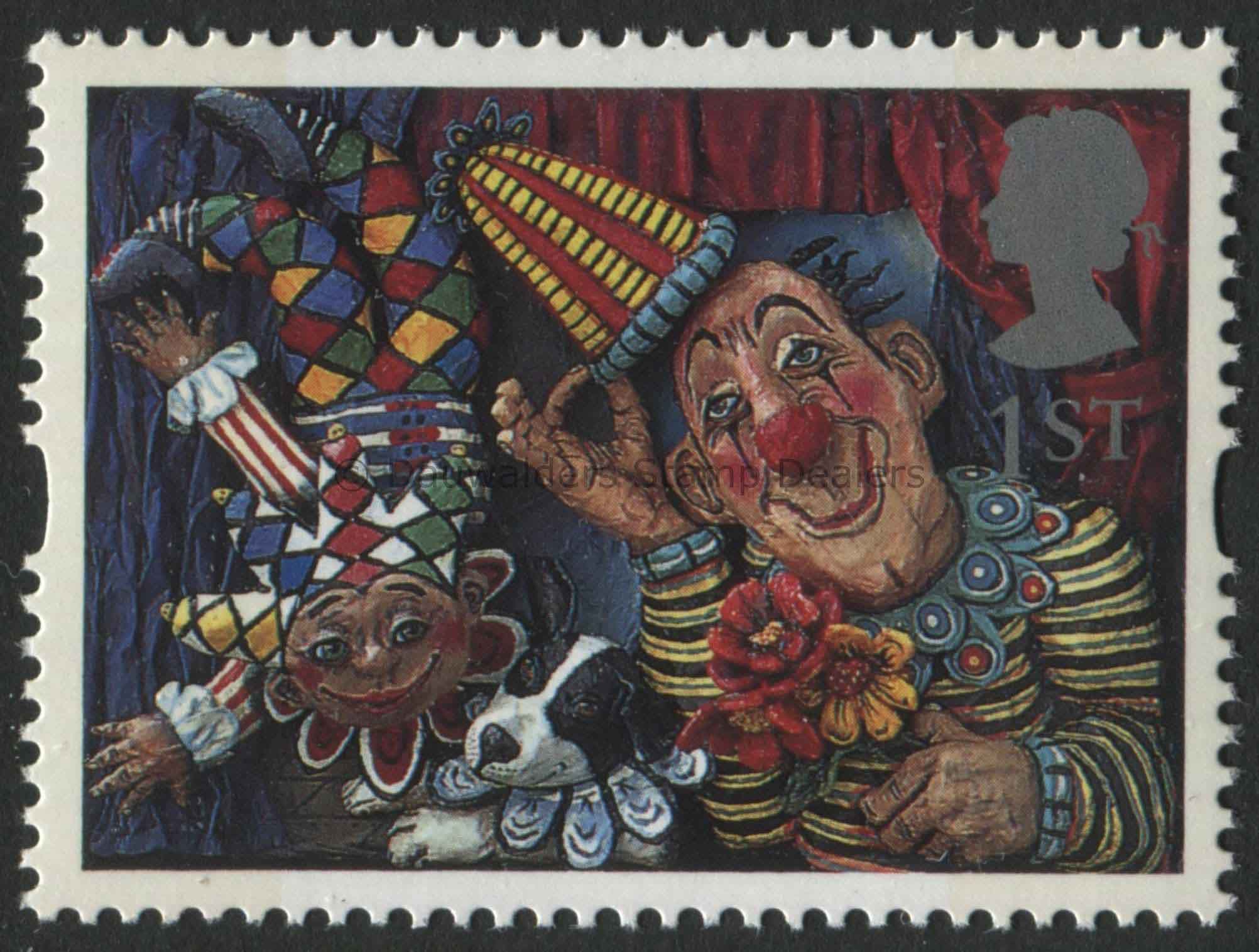 SG1866 25p Circus Clown 1995 Greetings 'Love'