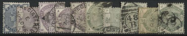 SG187-196 d-1/- Black and Green set used, good to fine used