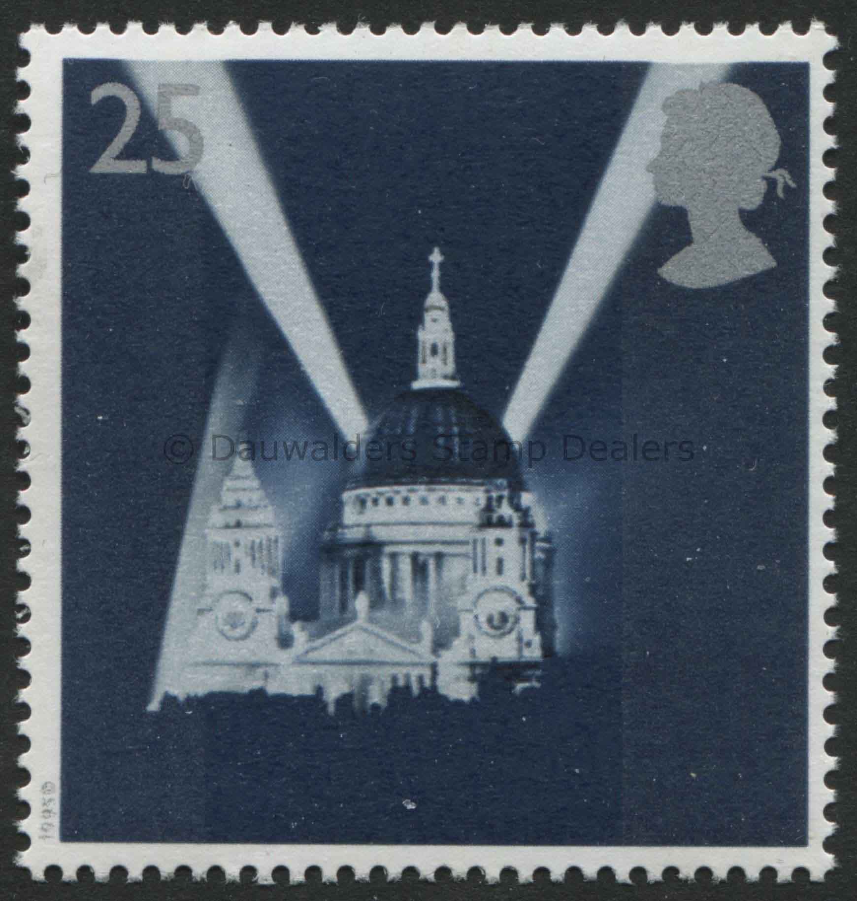 SG1875 25p St. Pauls Cathedral 1995 Europa/Peace